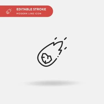 Meteor Simple vector icon. Illustration symbol design template for web mobile Stock Illustration