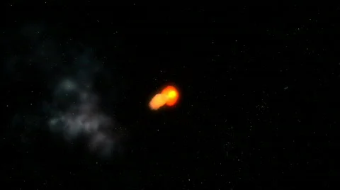 Meteor in space Stock Footage 372888