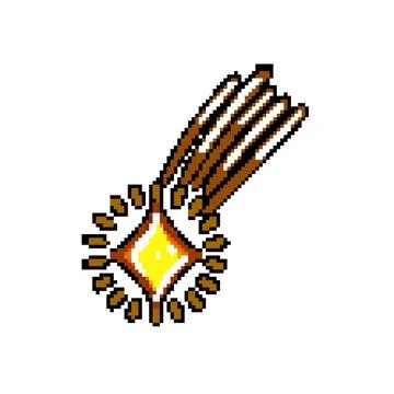 Meteor star shoot pixel art vector illustration Stock Illustration