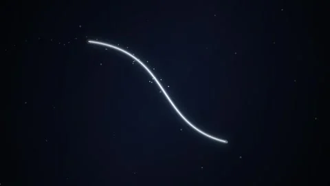 Meteor streak across deep black night sky - Space phenomena video footage Stock Footage 346005202