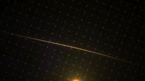 Meteor streaking across starry night sky. Stock Footage 340035257