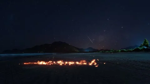 Meteor Strike and Explosion Animation, Asteroid Impact Stock Footage 325337098