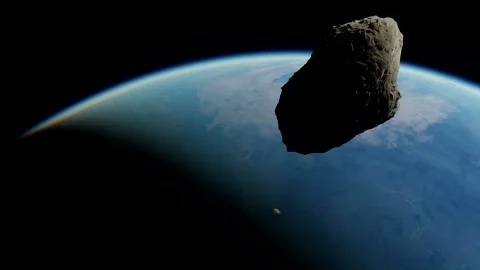 Meteor Towards Planet Stock Footage 156851804