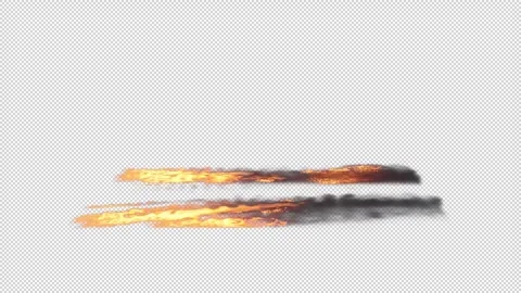 Meteor trail or engine fire with alpha channel Stock Footage 321635046