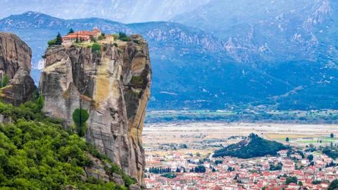 The Meteora in Greece Stock Photos