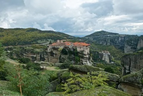 Meteora Middle Temple Stock Photos