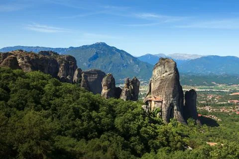 Meteora Monasteries in Greece Stock Photos