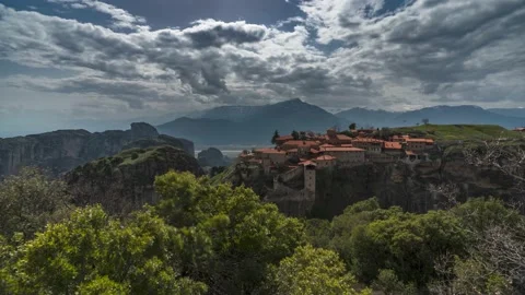 Meteora Monasteries, Greece, Timelapse Video stock 233471232