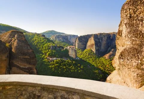 Meteora monastery in Greece Stock Photos