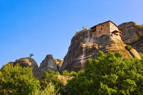 Meteora monastery in Greece Stock Photos
