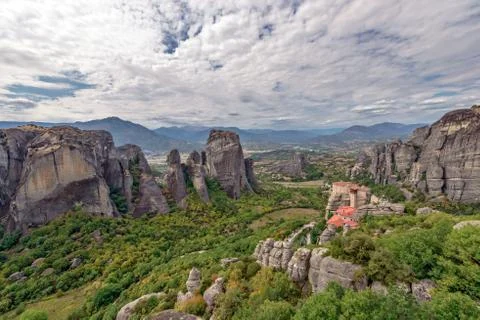 Meteora monastery in Greece Stock Photos