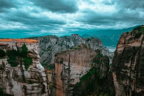 Meteora Monastery In Greece Stock Photos