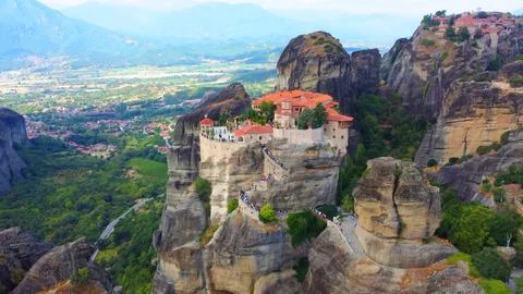 Meteora Monastery in Greece Stock Photos