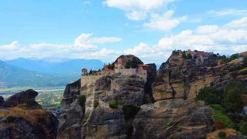 Meteora Monastery in Greece Stock Photos