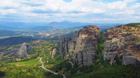 Meteora Monastery in Greece Stock Photos