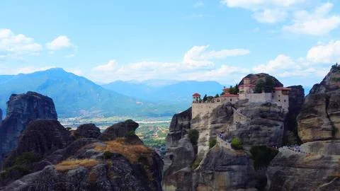 Meteora Monastery in Greece Stock Photos