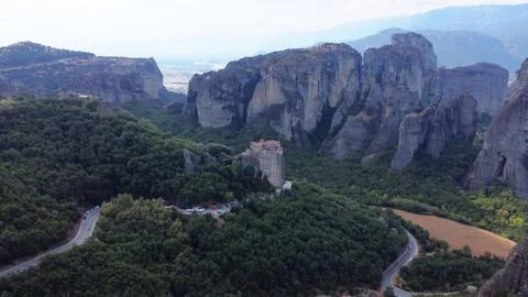 Meteora Monastery in Greece Stock Photos