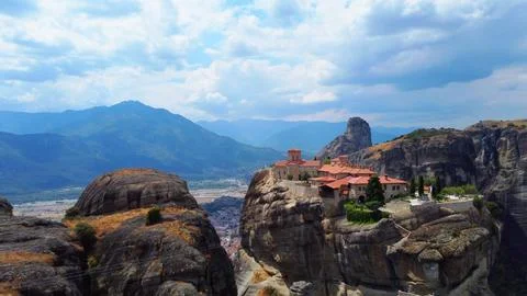 Meteora Monastery in Greece Stock Photos