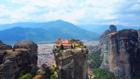 Meteora Monastery in Greece Stock Photos