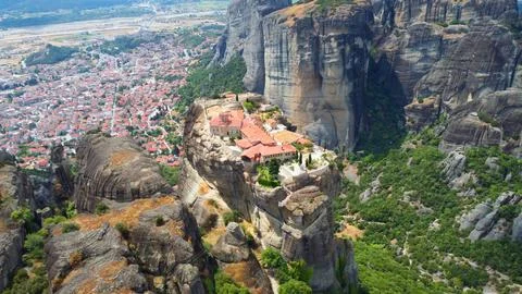 Meteora Monastery in Greece Stock Photos