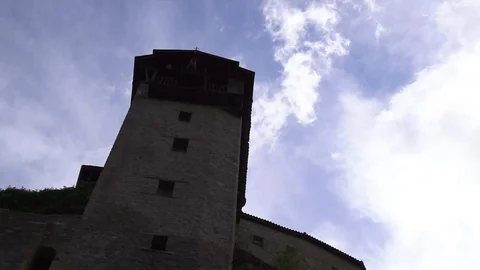 Meteora monastery thessaly, time lapse  monastery holy trinity in meteora greece Video stock 129090664