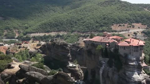 Meteora monastery total _1 Stock Footage 11812730