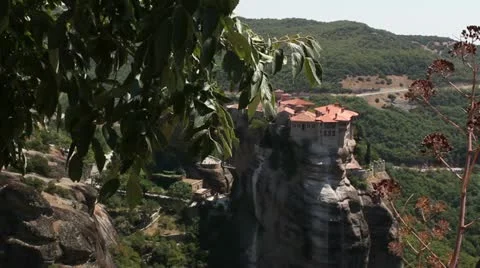 Meteora monastery total (follow focus) Stock Footage 11812951