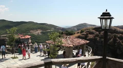 Meteora monastery view Video stock 11812334