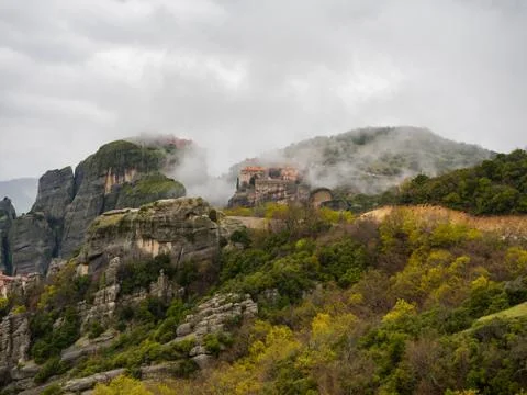 Meteora mountain in Greece Stock Photos