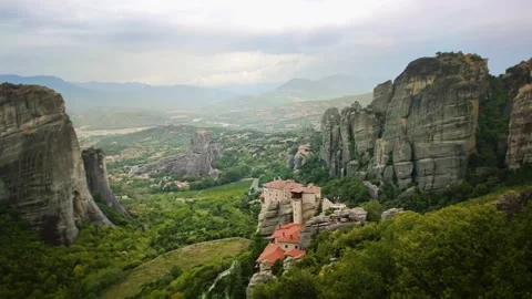 METEORA MOUNTAINS, GREECE Stock Footage 163138973