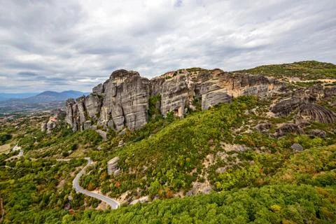 Meteora rocks in Greece Stock Photos