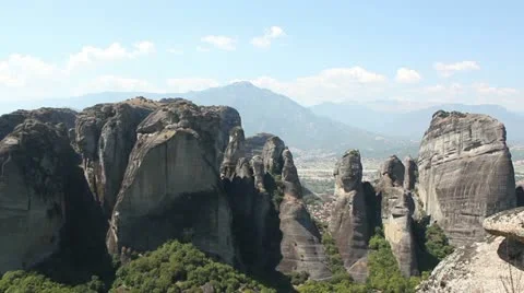Meteora valley (rock formations) _1 Stock-Footage 11817651