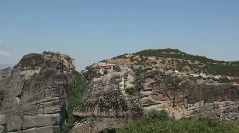 Meteora valley (rock formations) _2 Stock Footage 11817333