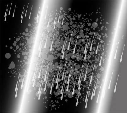 Meteorite on abstract black background Stock Illustration