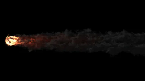 Meteorite with Alpha Matte Stock Footage 34978197