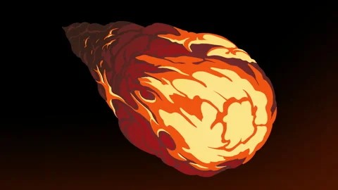 Meteorite Asteroid Animation Stock Footage 293913035