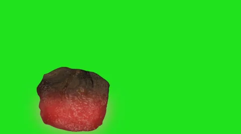 Meteorite glows animation - green screen Stock Footage 35428044
