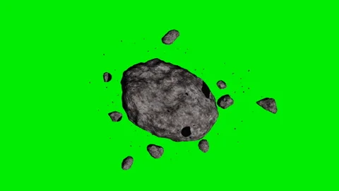 Meteorite on a green background. Stock Footage 91189825