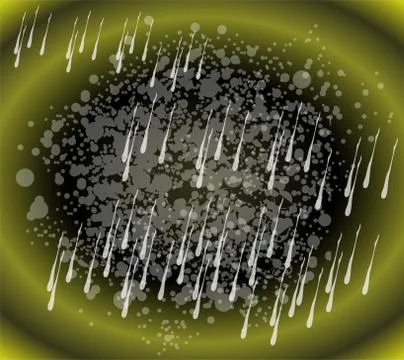 Meteorite in green background Illustrazione stock