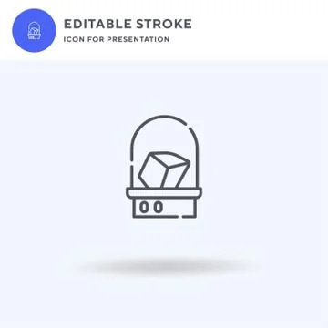 Meteorite icon vector, filled flat sign, solid pictogram isolated on white, logo Stock Illustration