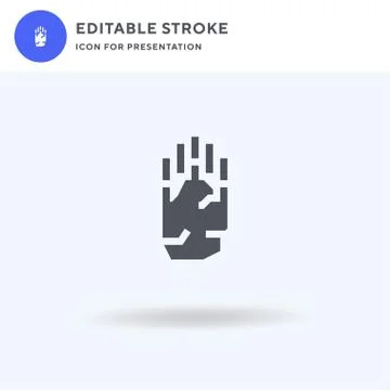 Meteorite icon vector, filled flat sign, solid pictogram isolated on white, logo Stock Illustration