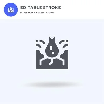 Meteorite icon vector, filled flat sign, solid pictogram isolated on white, logo Stock Illustration