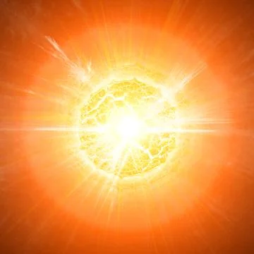 Meteorite impact on a planet in space Illustration