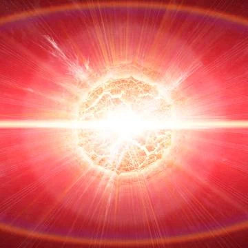 Meteorite impact on a planet in space Illustrazione stock
