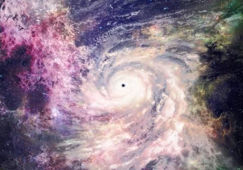 Meteorite impact on a planet in space Stock Illustration