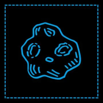 The meteorite is irregular Stock Illustration