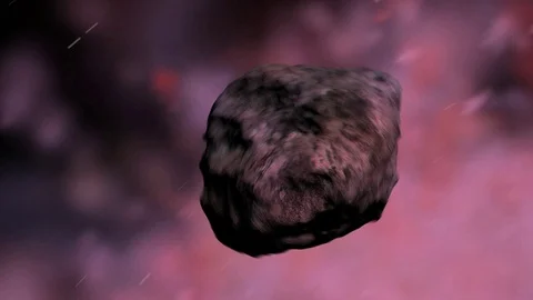 Meteorite Traveling Fast in Outer Space Stock Footage 77187780