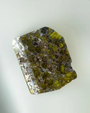 Meteorite with WidmanstÃ¤tten Pattern Stock Photos