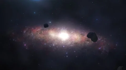 Meteoroids meteor shower space rocks astronomy interstellar galaxy Stock-Footage 33734419