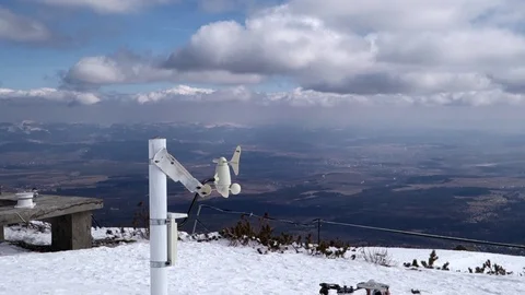 Meteorological equipment anemometer Stock Footage 107772848